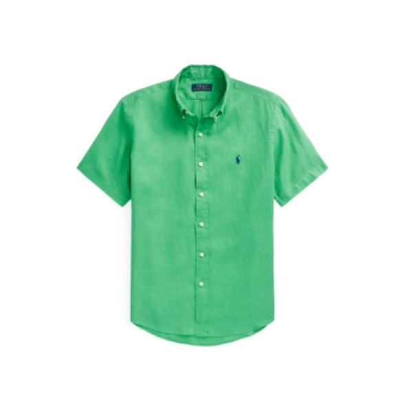 Men’s classic fit linen short sleeve shirt - Picture 1 of 2